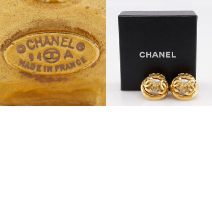 Chanel Triple Coco Mark Vintage Gold Plated And Faux Pearl 94A Ladies 29.4g