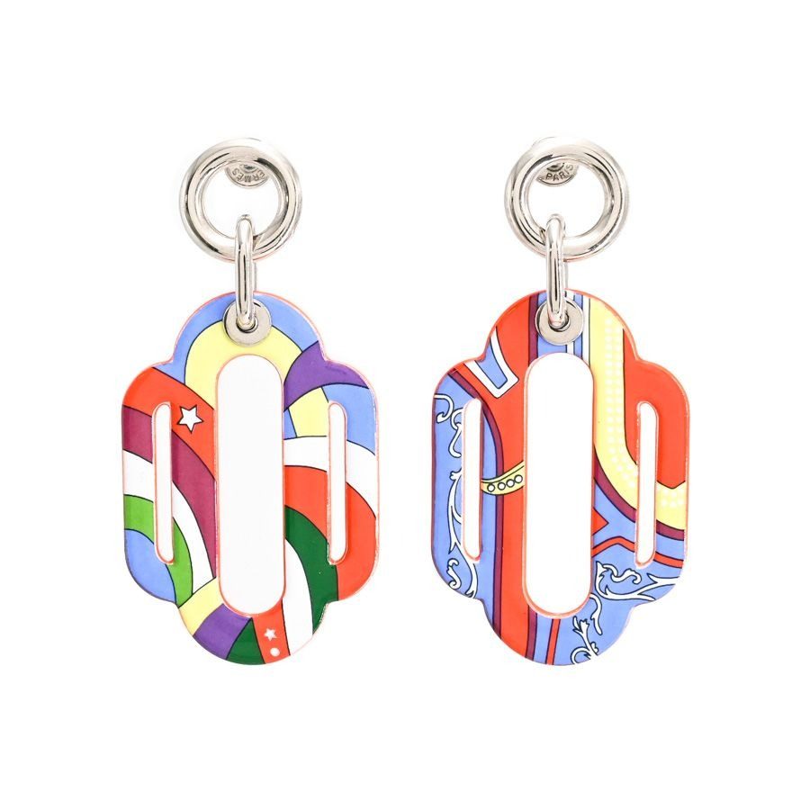 Hermes Earrings Attrage Blue