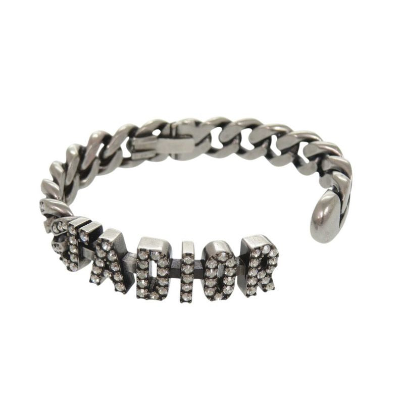 Christian Dior J'a Metal Rhinestone Silver Bracelet 1366