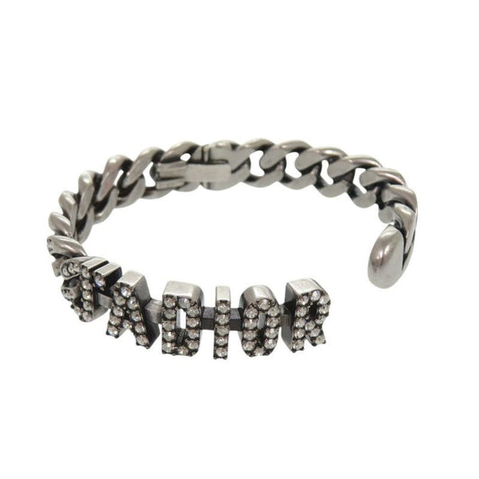 Christian Dior J'a Metal Rhinestone Silver Bracelet 1366