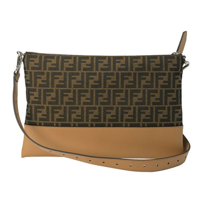 Fendi Shoulder Bag FF Logo Tobacco