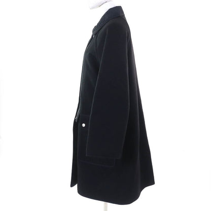 Hermes 22AW 2h0106dg Cashmere Blend Serie Button Zip Up Quilted Coat Dark Navy