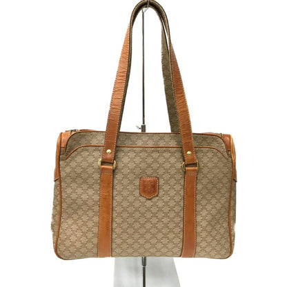 Celine Macadam Pattern Leather Bag Brown