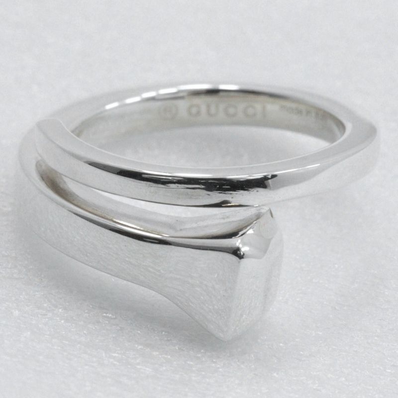 Gucci Nail Motif Silver 925 Size 9 Ladies 5.2g Ring