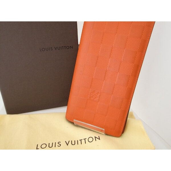 Louis Vuitton Damier Infini Portefeuille Brazza Orange Paw Nbroker — view 10