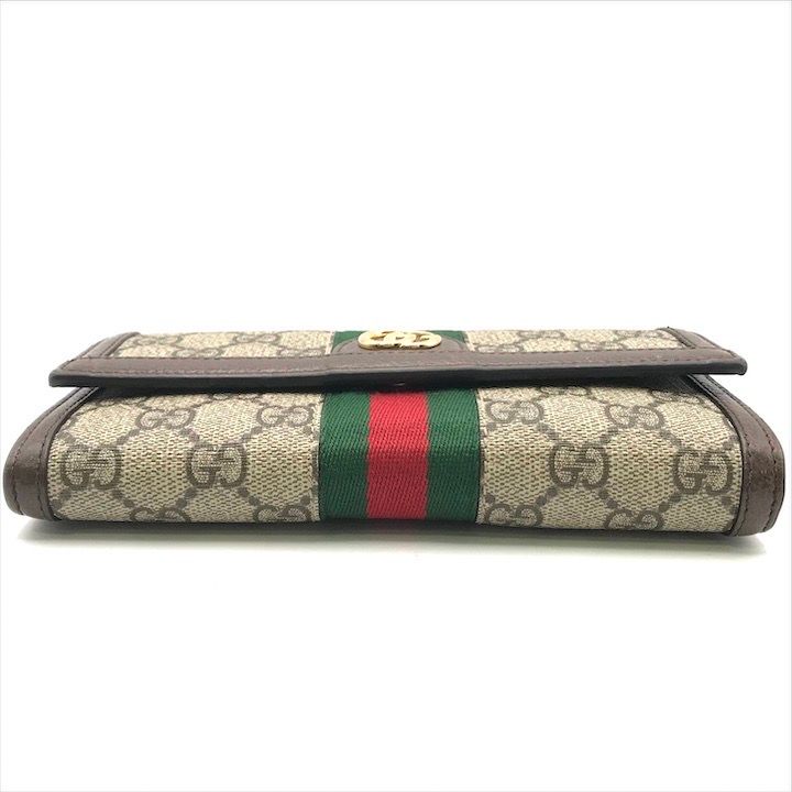 Gucci Ophidia GG Continental Wallet Leather Brown