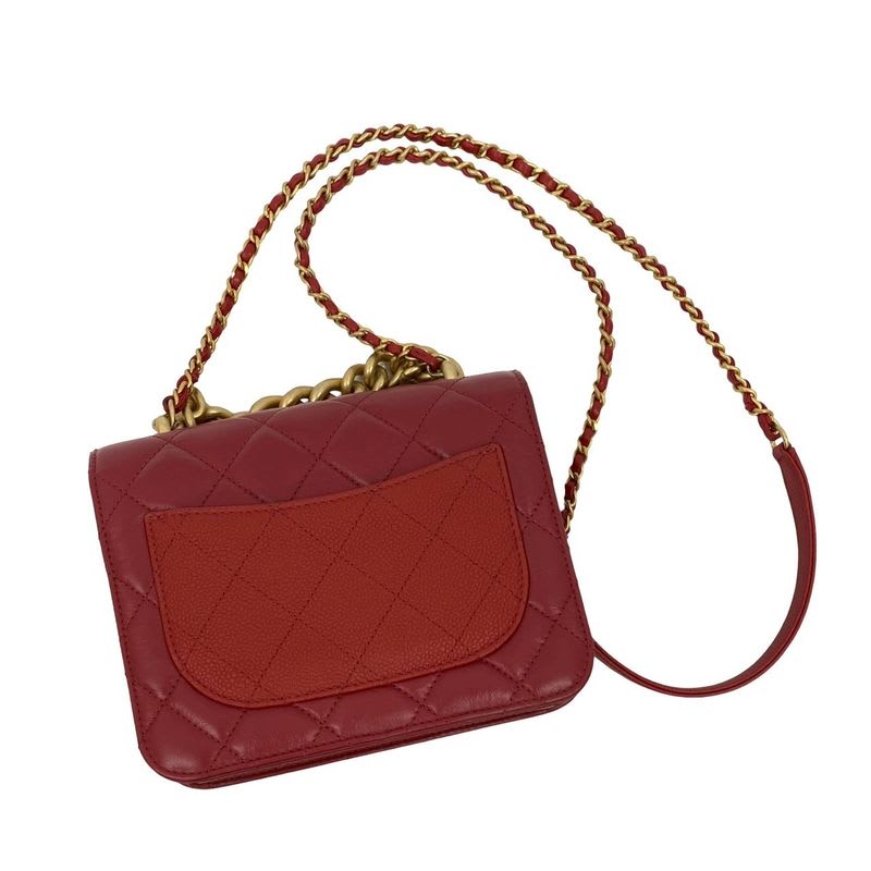 Chanel Small Flap Caviar Leather Calf 2-Way Hand