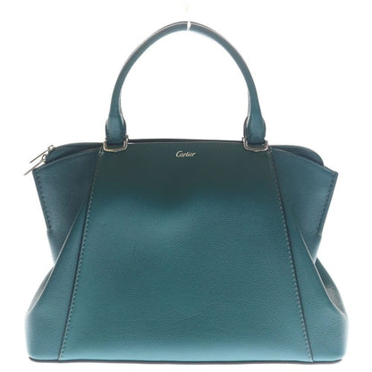 Cartier C de Cartier 2-Way Shoulder Bag Green Leather