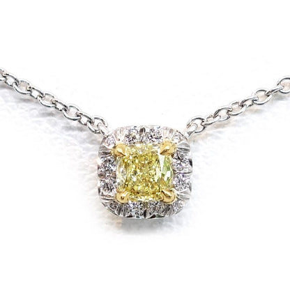 Tiffany & Co Pt950 18K Yellow Gold Soleste Diamond Necklace