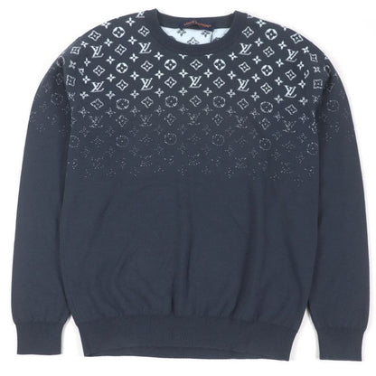 Louis Vuitton 2024 1 Afapp Monogram Gradient Crewneck Sweater Knit Blue Grey