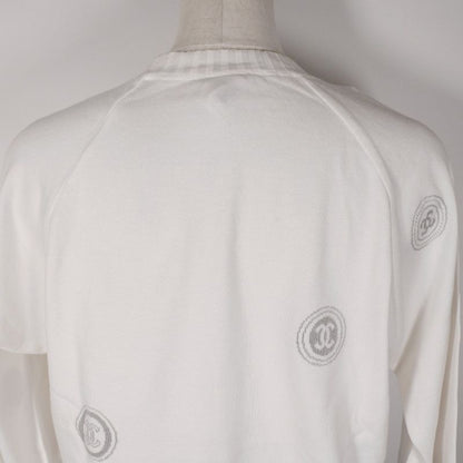 Chanel Coco Mark 01P P17664v00938 Cotton White Women's Sweater