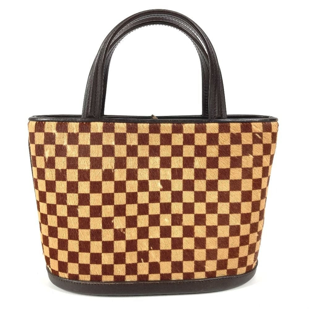 Louis Vuitton Handbag Impala Calf Hair Leather Beige Brown