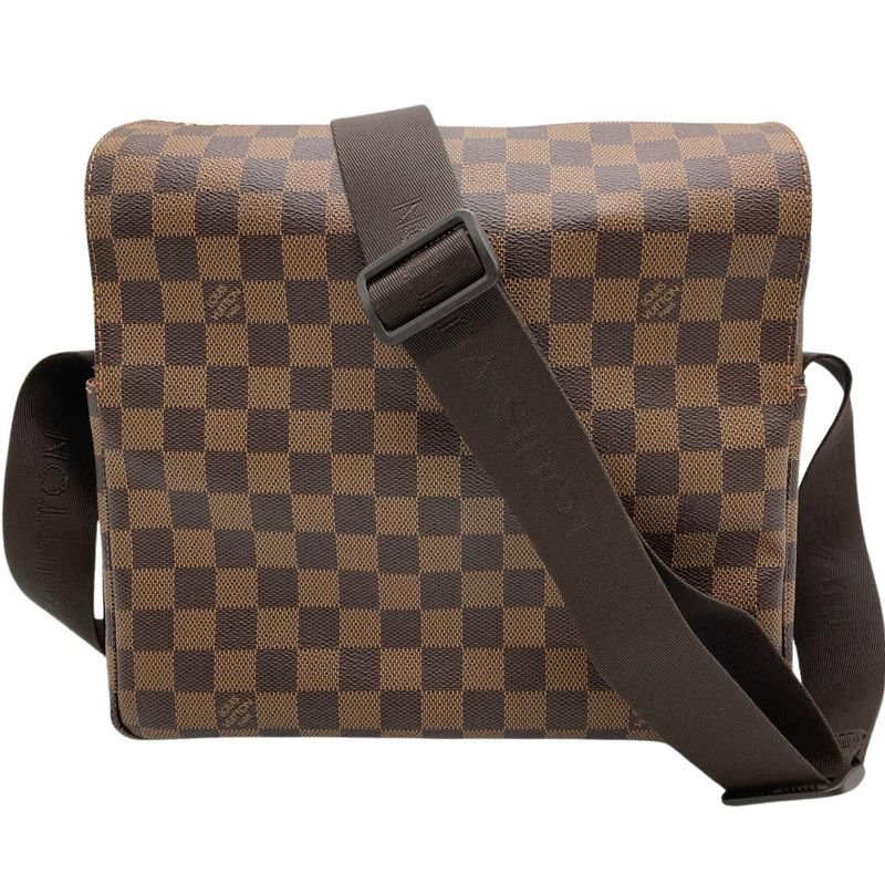 Louis Vuitton Naviglio Shoulder Bag Damier Ebène N45255 Brown Gold Hardware