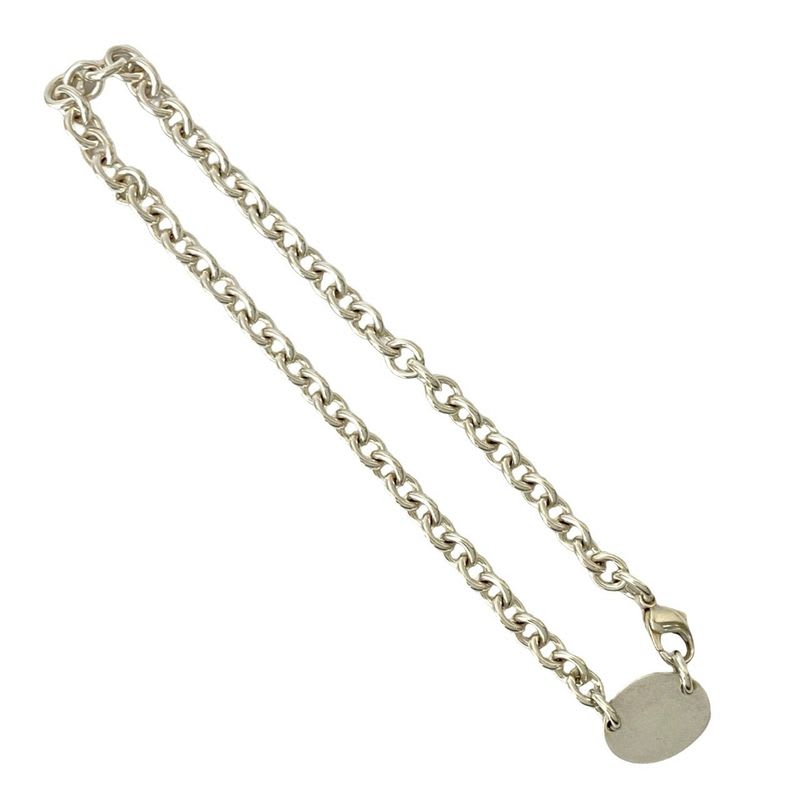 Tiffany & Co Return To Oval Necklace Silver 925 Chain Pendant