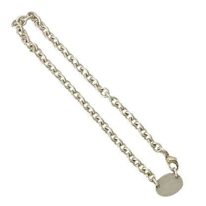 Tiffany & Co Return To Oval Necklace Silver 925 Chain Pendant