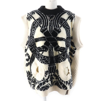 Louis Vuitton 21AW Cashmere Blend Fornasetti Bow Jacquard Sleeveless Knit Vest
