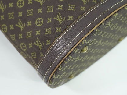 Authentic Louis Vuitton LV Bucket PM Monogram Mini Lin Shoulder Bag Tote Bag