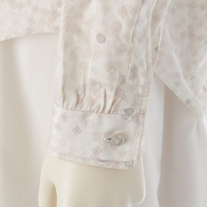Louis Vuitton Monogram L/S Shirt Blouse Top White XS