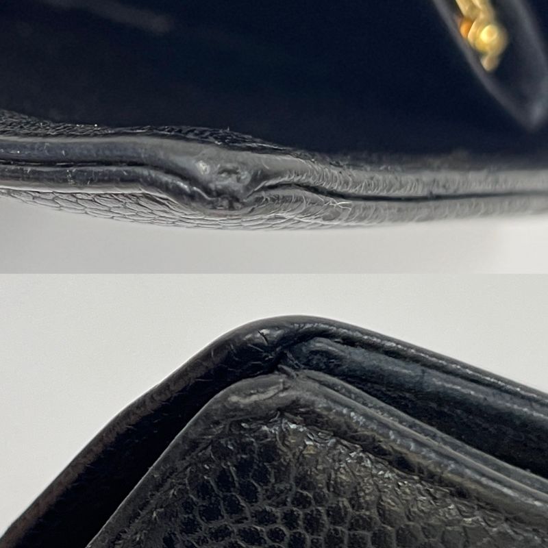 Chanel Caviar Skin CC Wallet Bifold Wallet Black Leather 30ka681