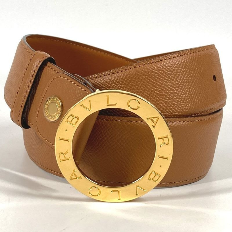 Bvlgari Belt Logo Leather Brown