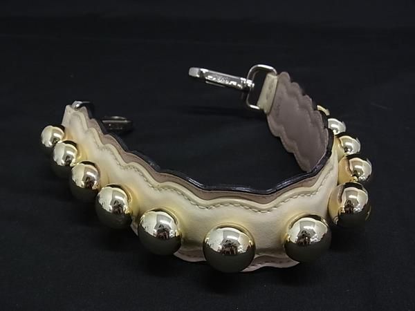 Fendi Strap You Leather Shoulder Strap For Bag Shoulder Strap Gold Tone And