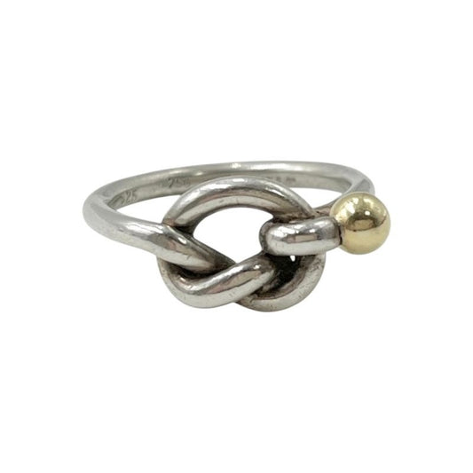 Tiffany & Co Love Knot Ring Size SV Yellow Gold 10