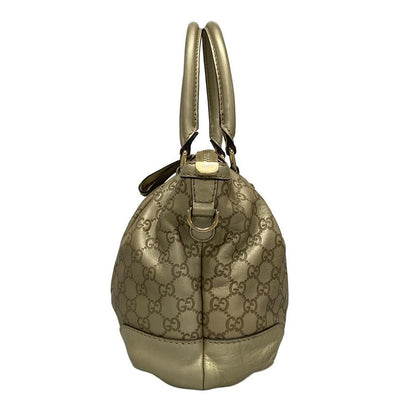 Gucci Handbag Sookie Stripe Line 247902 Gold Leather