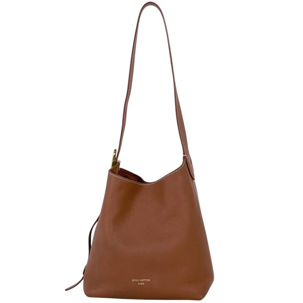 Louis Vuitton Lowki Hobo PM One Shoulder Bag Leather Cognac