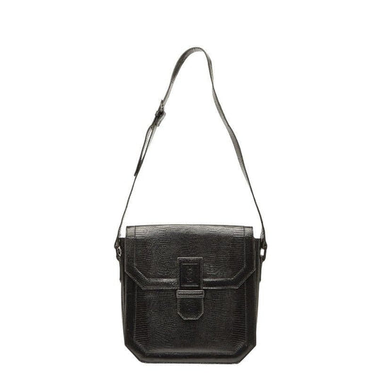 Saint Laurent Logo Black Leather