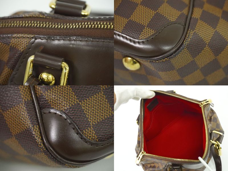 Authentic Louis Vuitton LV Verona PM Damier Ebène Tote Handbag Brown N41117