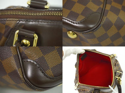 Authentic Louis Vuitton LV Verona PM Damier Ebène Tote Handbag Brown N41117