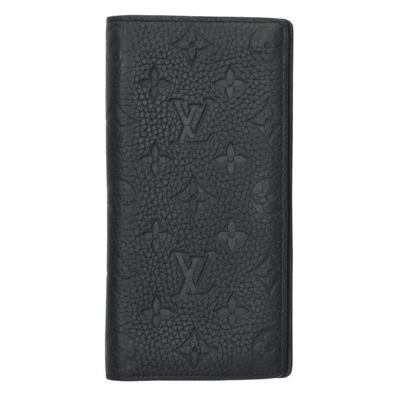 Louis Vuitton Potre Feuille Brazza Monogram Embossed Logo Long Wallet