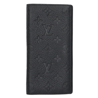 Louis Vuitton Potre Feuille Brazza Monogram Embossed Logo Long Wallet