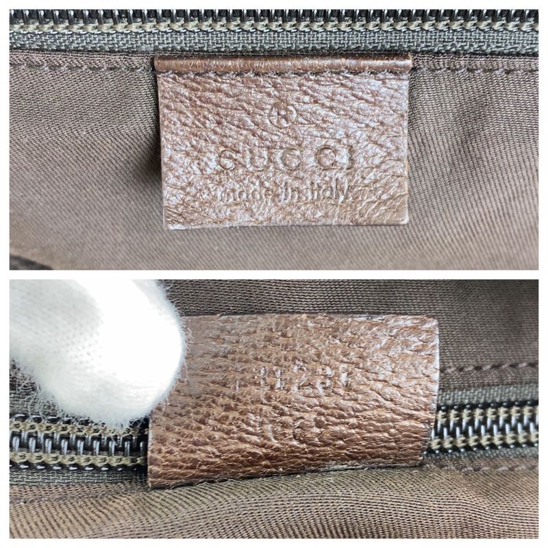 Gucci Sherry Line Beige Brown GG Canvas/leather 131231 Tote Bag Shoulder Bag