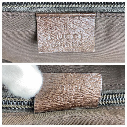Gucci Sherry Line Beige Brown GG Canvas/leather 131231 Tote Bag Shoulder Bag