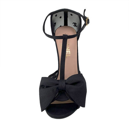 Chanel Ribbon Mesh Coco Mark Sandals