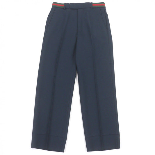 Gucci Web Stripe Slacks Trousers Pants Navy 44 with Hanger Made