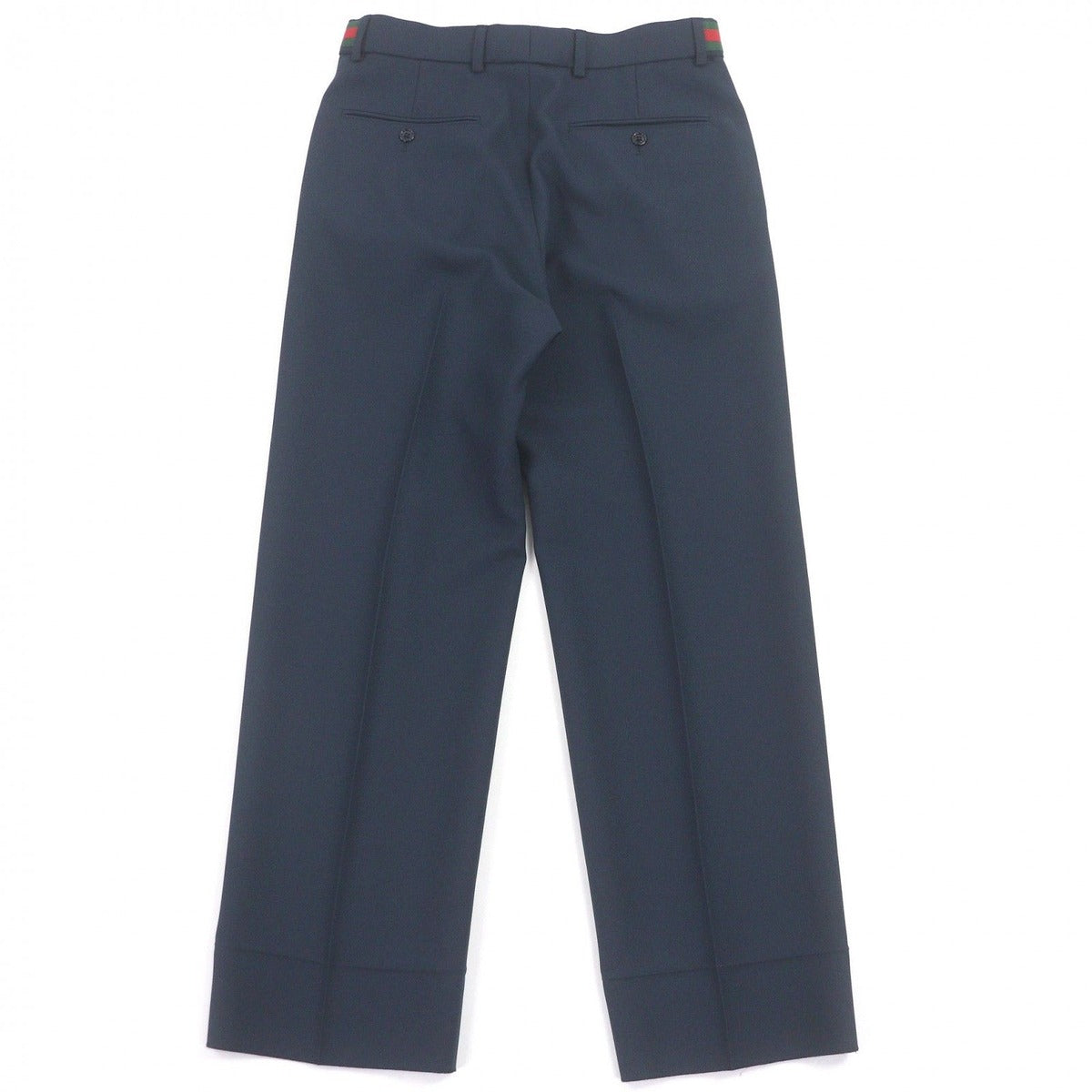 Gucci Web Stripe Slacks Trousers Pants Navy 44 with Hanger Made — view 2