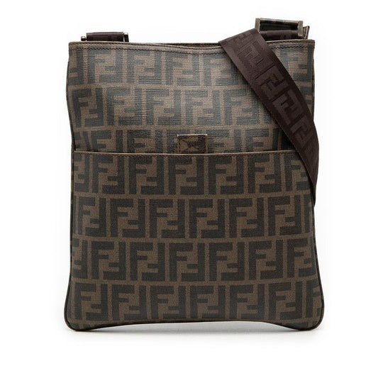 Fendi Zucca Crossbody Shoulder Bag Brown