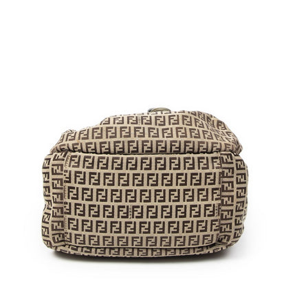 Fendi Front Drawstring Pocket Tobege Greenzcchino Canvas Beige Green — view 6