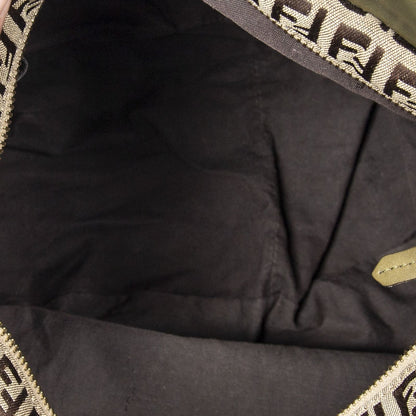 Fendi Front Drawstring Pocket Tobege Greenzcchino Canvas Beige Green — view 9