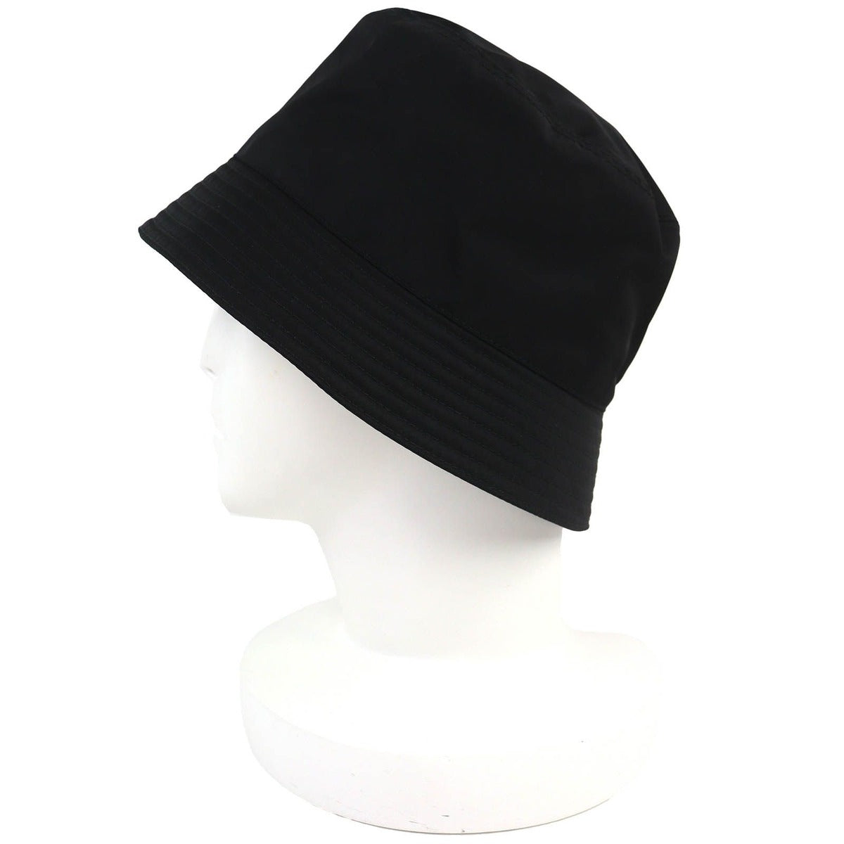 Prada Triangle Logo Re-Nylon Bucket Hat Black — view 3