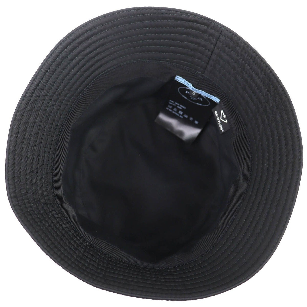 Prada Triangle Logo Re-Nylon Bucket Hat Black — view 5