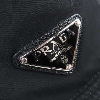 Prada Triangle Logo Re-Nylon Bucket Hat Black — view 6