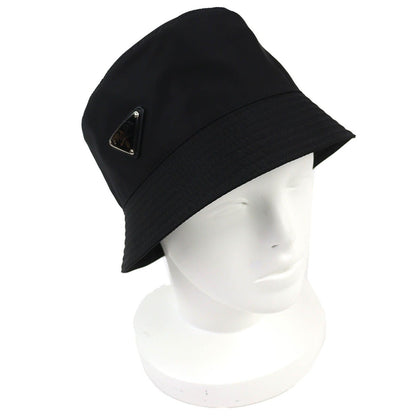 Prada Triangle Logo Re-Nylon Bucket Hat Black