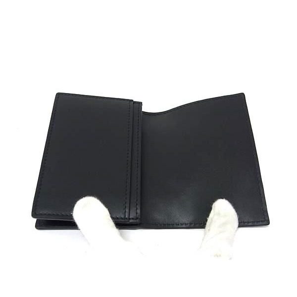 Bottega Veneta Intrecciato Leather Card Case Holder Business Black — view 3