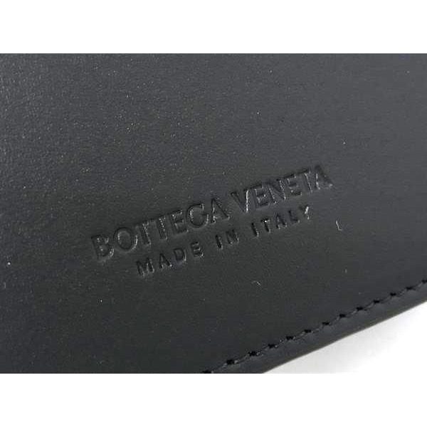 Bottega Veneta Intrecciato Leather Card Case Holder Business Black — view 5