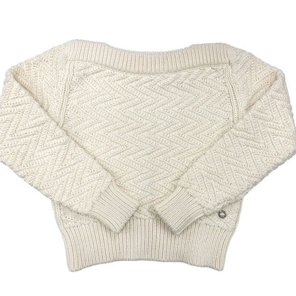 Hermes Top Knit Sweater Wool Ivory