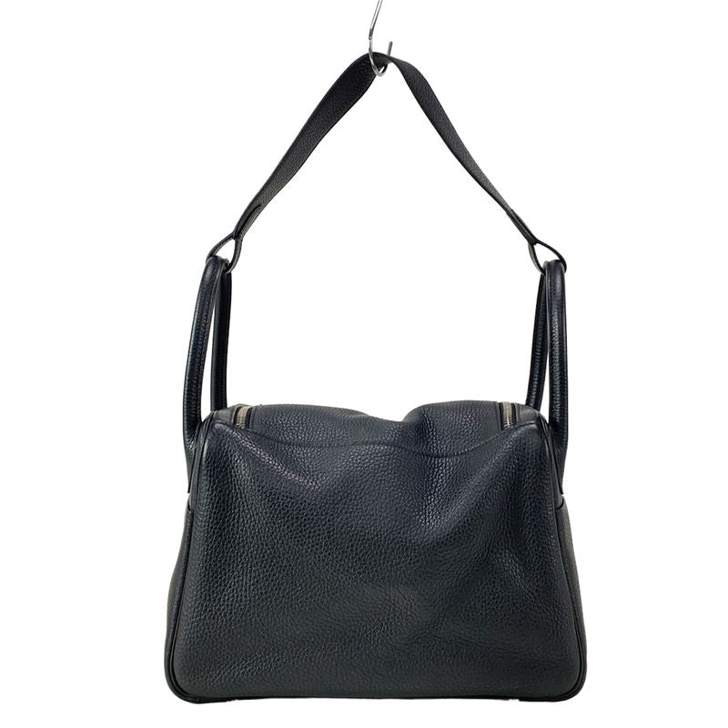 Hermes Shoulder Bag Lindy 30 Black Silver Hardware