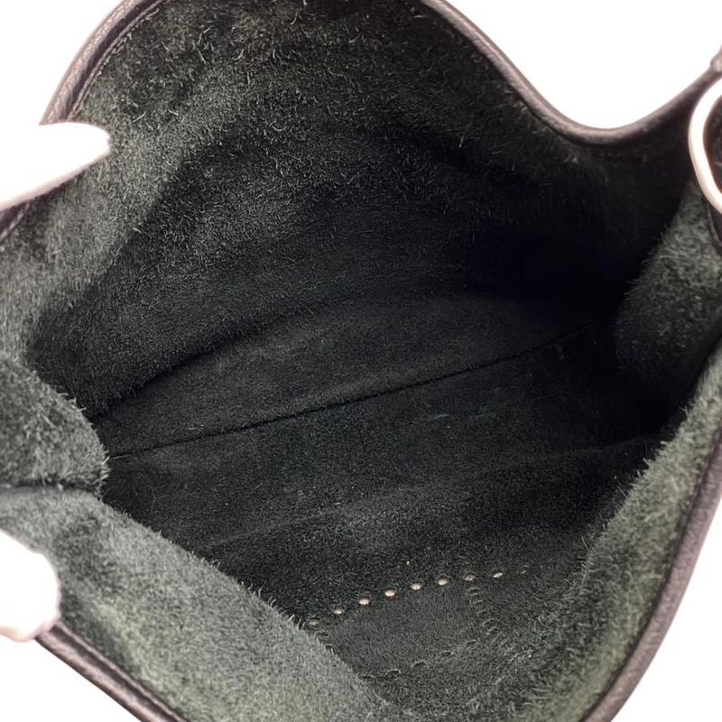 Hermes Shoulder Bag Evelyn 3 PM Z Engraved Taurillon Clemence Noir Black